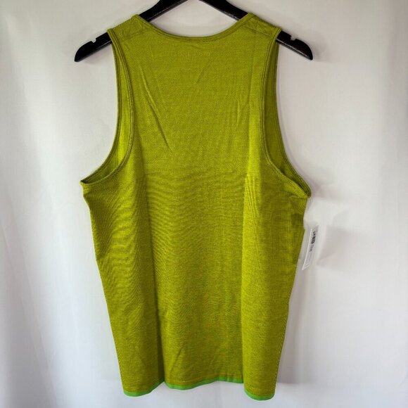 NWT Outdoor Voices Men's Green Apple Seamless Pique Tank Top Size Large - Picture 9 of 10
